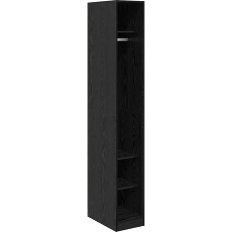 Maison Exclusive - Guardaroba Rovere Nero 50 x 30 x 200 cm Legno multistrato