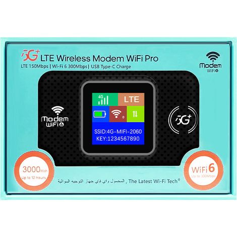 4G Portable WiFi Wireless Router Pocket WiFi Car MiFi SIM Card Insert Mobile Router -- E5880 - New 5G LOG Color Light - Black (1/3)