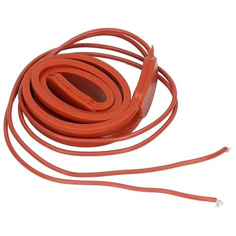 Ceinture Chauffante en Silicone Flexible Chauffant Anti-Gel en Caoutchouc CâBle Chauffant Ruban pour Compresseurs de Climatisation 220V (1/4)