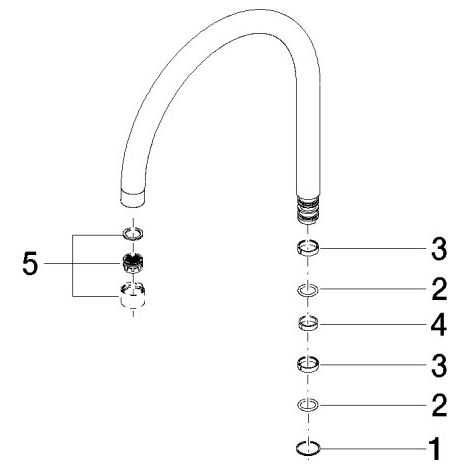 Dornbracht 90282220001-00 Bec pièces de rechange