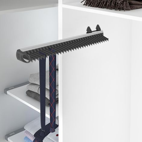 Corbatero Cinturonero E B Negro R.390422 - Corbatero/Cinturonero con guía extraíble de instalación lateral - Negro