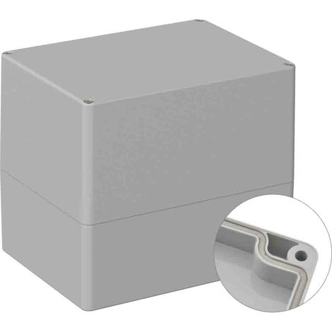 POLLIN, Boîtier ABS, 160 x 120 x 140 mm, IP66, Gris clair (1/2)