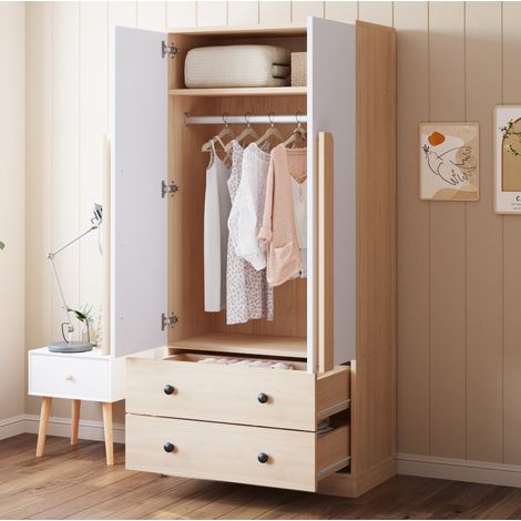 Armario organizador con cajones y estante natural OKMYHOME (1/5)