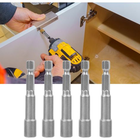 5-teiliges Set magnetischer Sechskant-Steckschlüssel-Werkzeugstahl-Elektroschraubendreher-Magnetbohrer-Adapter 6 mm (1/5)