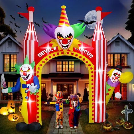 12 FT Halloween Inflatable Clown Arch Decorations Giant Blow Up Yard Decoration for Halloween Party Indoor, Outdoor, Yard, Garden, Lawn Decorations (1/5)