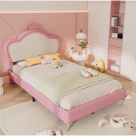 Bett Kinderbett 90x200 weiche Schutzkanten PU OKMYHOME (1/5)