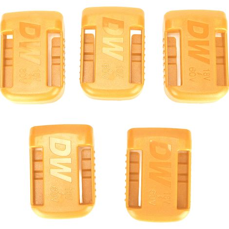 Lithium-Akku-Aufbewahrungsgestell (5 Stück) für Elektrowerkzeuge, mit versenkten Schraubenlöchern, kompatibel mit DW Yellow. (1/5)