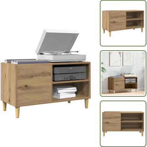 Plattenschrank Artisan-Eiche 84,5x38x48 cm Holzwerkstoff - Plattenschrank - Plattenschränke - Schallplattenschrank - Schallplattenschränke (1/5)