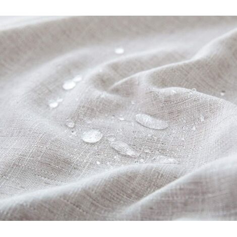 Nappe rectangulaire anti-tache lavable en coton et lin – Imperméable – 140x220 cm (1/5)