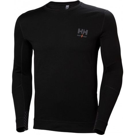 CAMISETA LIFA MERINO CREWNECK 990 NEGRO T-M - HELLY HANSEN