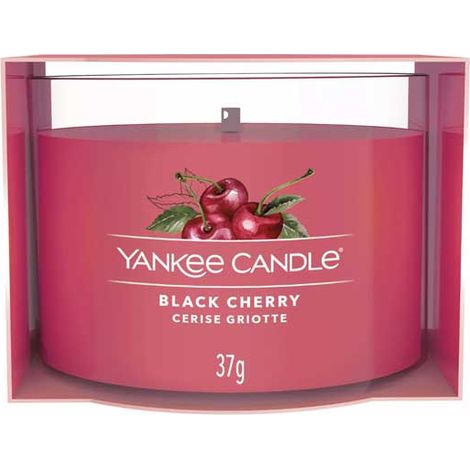 CANDELA PROFUMATA VOTIVE IN VETRO BLACK CHERRY