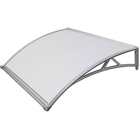 pensilina in policarbonato sanitano con sgocciolatoio grigio 140x90 cm