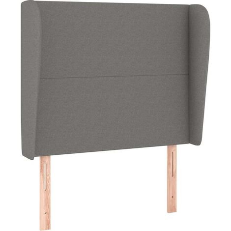 Maison Exclusive - Tête de lit avec oreilles Gris foncé 103x23x118/128 cm Tissu (1/5)