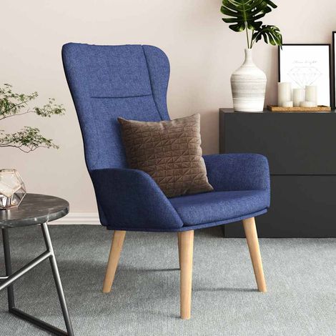 vidaXL Sillón de relax de tela azul (1/5)