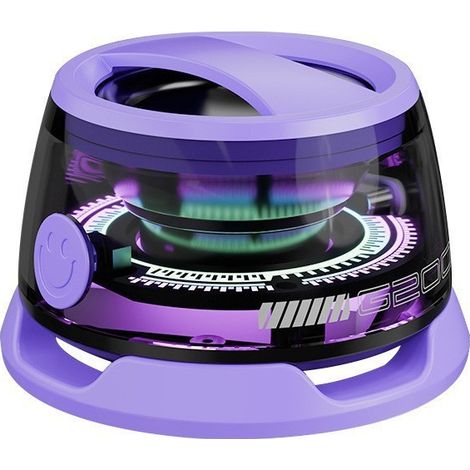 Mini enceinte magnétique G200 Bluetooth 5.3, batterie 500-800mAh, carte TF, éclairage, 3 coloris, usage voiture bureau maison extérieur (1/5)