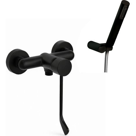 Presto Grifo gerontológico ducha monomando mezclador Ingo con accesorios de ducha negro P1671330PG (1/2)