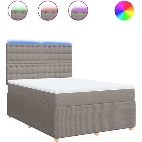 Maison Exclusive - Boxspringbett mit Matratze Taupe 140x190 cm St
