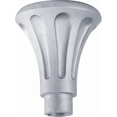 Base ou chapiteau, forme trompette royale - Hauteur 237mm base diamètre 241mm pour tube Ø100mm - Aluminium - DECO FER FORGE (1/2)