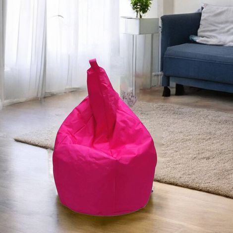 Dmora Pouf de couleur unie, couleur fuchsia, Dimensions 80 x 120 x 80 cm (1/4)