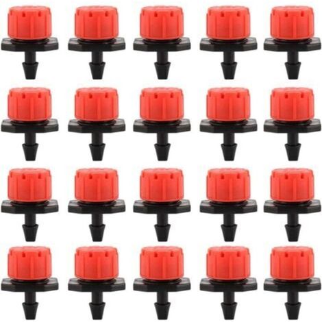 100er-Pack Tropfbewässerungs-Tropfer, Gartendüsen, 360° verstellbare automatische Bewässerung für Pflanzen, Gewächshäuser, Rasenflächen und Heimwerkerprojekte