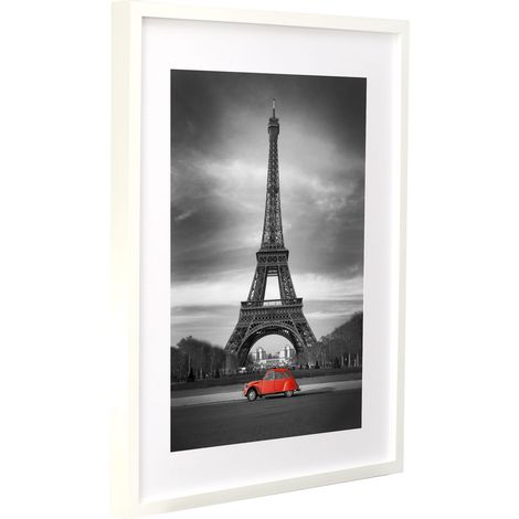 Póster con marco de fotos de 40x50 cm con paspartú de 30x40 cm, tamaño A3, blanco, BD art
