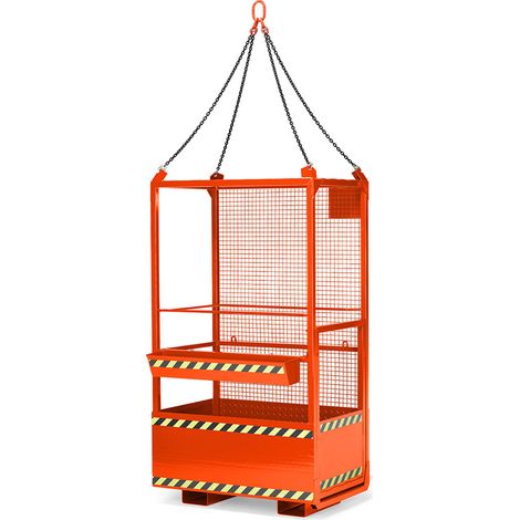 RR Industrietechnik Arbeitskorb Typ RAK-Kranbar 1200x800x2200mm RAL 2004 Reinorange