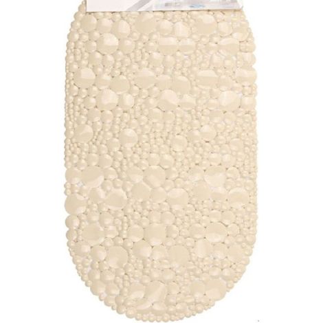 Trade Shop - DUSCHMATTE BADEMATTE RUTSCHFEST BADMÖBEL HELLBEIGE 38X68CM 54047 - (1/2)