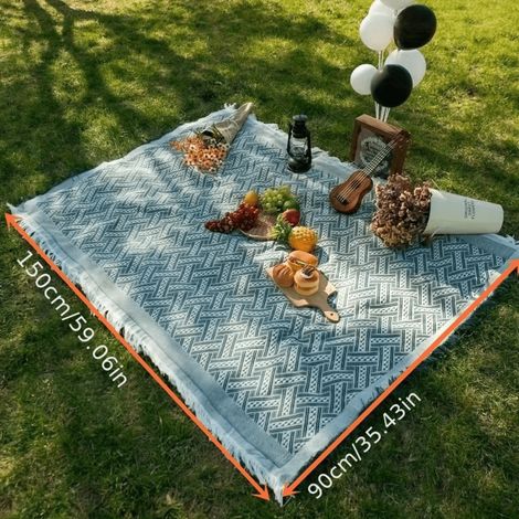 Tapis de pique-nique - Imperméable - Pliable - Transportable - 150 x 230 cm - Plage Camping Extérieur - 1 pièce (1/5)