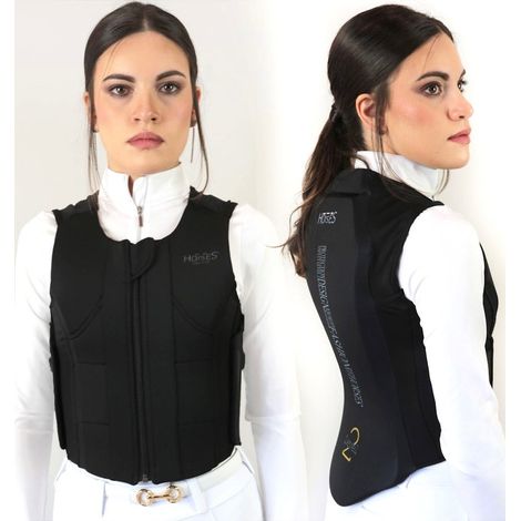 XL, NERO: Gilet salvaschiena da equitazione UNISEX modello Equi-Flex Livello 2