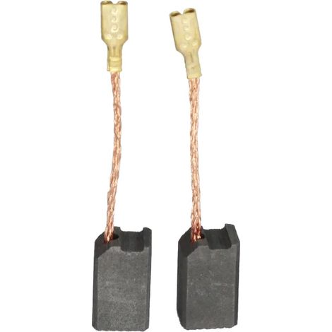 2x Trade-Shop Motorkohlen / Kohlebürsten / Kohlestifte 6,3813,5mm Ersatz für Black & Decker 949637-01 / Winkelschleifer Elektrogeräte Ersatzteil (1/2)