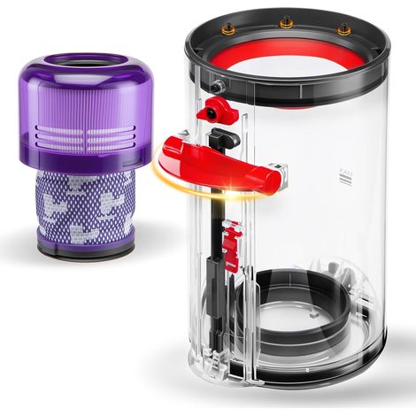 Verbesserter Ersatz-Staubbehälter für die kabellosen Staubsauger Dyson V11, V15, SV14, SV15 und SV22 (ersetzt die Teilenummern 970050-01 und 965443-01), inklusive Dyson-Filter (1/5)