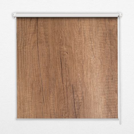 Store Enrouleur Intérieur pour Fenêtre - Store Tamisant - Store Enrouleur qui Laisse Passer la Lumière - Store Brise-Vue - Store  - Store pour Intérieur - (70 cm x 140 cm) - Bois