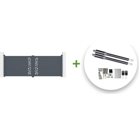 Portail battant électrique SUNNY 400x140cm + Motorisation RANGER B150 (1/5)