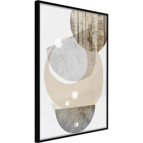 Affiche Murale Encadrée "Bowls Collection" 21 x 30 cm Noir