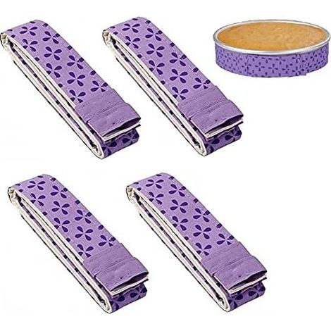 4 bandes d'amortissement de moule à gâteau en coton épais super absorbant réglables (violet)