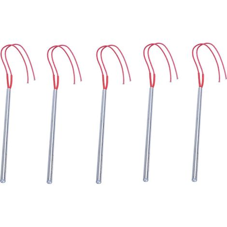 Cinq éléments chauffants cylindriques de 10 mm x 270 mm, 220 V, 600 W. (1/5)