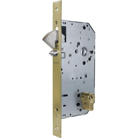 Serrure de sécurité pour portes en bois, laitonné, 70 mm (1/3)
