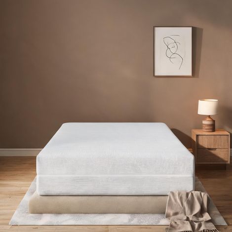 Matelas coloris blanc en sponge 200 x 140 x 16 cm (1/5)