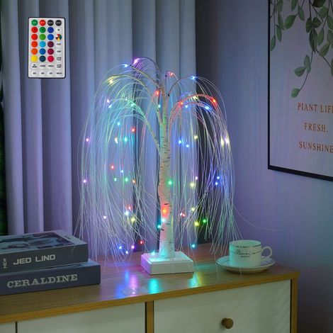 60 LED Birch Tree Pre Lit Christmas Willow Tree Lamp With Remote