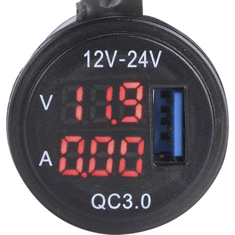 3-in-1 USB-Autoladegerät für Mobiltelefone, Rot (1/5)