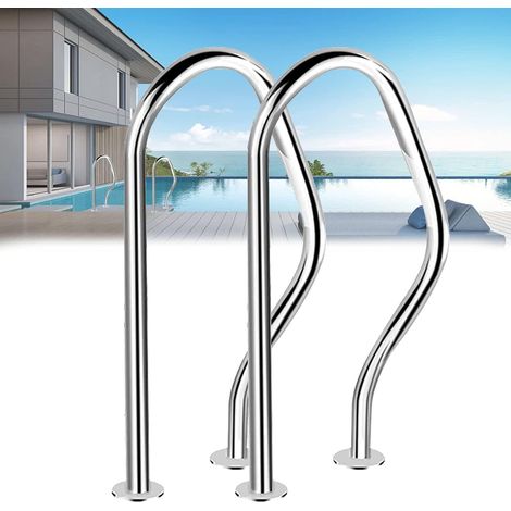 1 Rampe de piscine, Acier inoxydable 304, Montage rapide, Antidérapant, Pour parc aquatique (1/5)