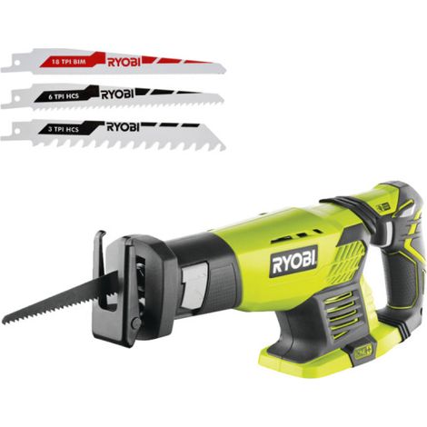 Pack RYOBI - Scie sabre RRS1801M - 18V One+ sans batterie ni chargeur - Lot de 3 lames RAK3RBWM spéciales scie sabre (1/5)