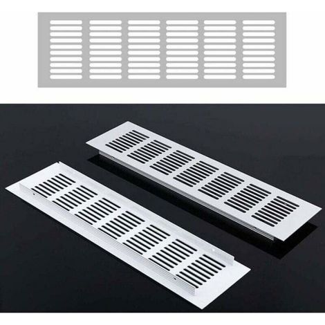 Grille De Ventilation - 80x250mm - Aluminium - Pour Armoires Cuisine Bureau - 2 Pieces (1/5)