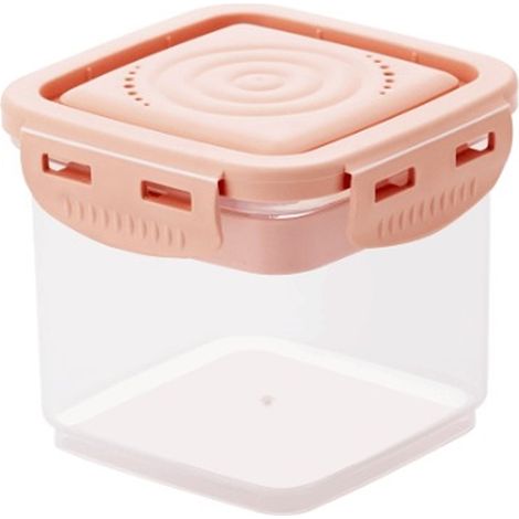 1 distributeur de lait en poudre, conception à doseur intégré, étanchéité renforcée, format portable 11x9,5x8,5 cm, adapté aux bébés et jeunes enfants (1/5)