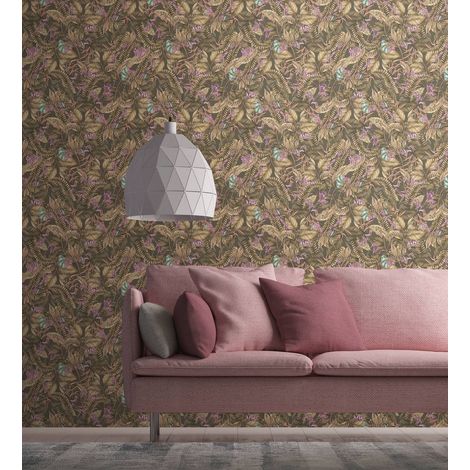 A.S. Création Drawn Into Nat 394253 Vliestapete Botanical / Dschungel 10.05 x 0.53 m Beige Wohnzimmer Schlafzimmer Büro (1/5)