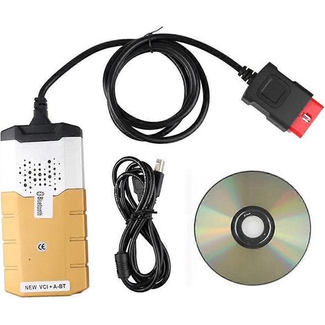 Dual-Karten-Bluetooth-OBD2-Codelesegerät – Fehlererkennungsgerät – Gold (1/5)
