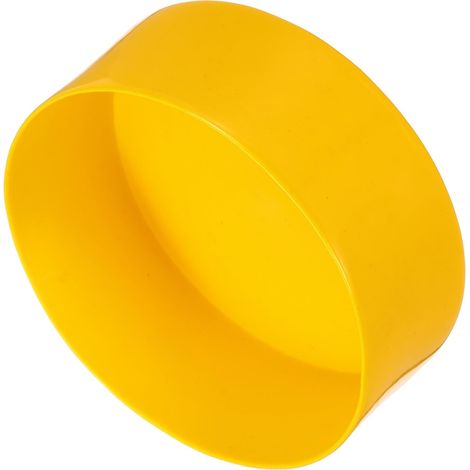 Embout Caoutchouc 130mm Jaune 50mm Hauteur Embouts de Tuyau Ronds en Vinyle, en Plastique, pour Tubes, Clôtures, Poteaux, Meubles, Rampes (1/5)