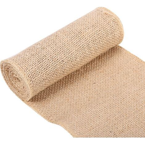 Ruban en jute naturelle Hessian pour artisanat, décoration de table rustique, chaise, mariage, fête, 15x200cm