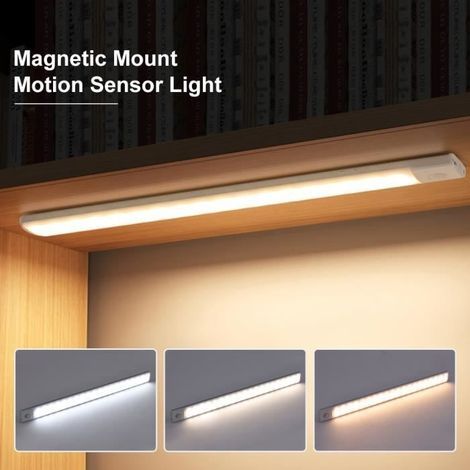 Set mit 2 LED-Bewegungsmeldern, kabellos, USB-aufladbar, magnetisch, 3 Beleuchtungsmodi – 10 cm