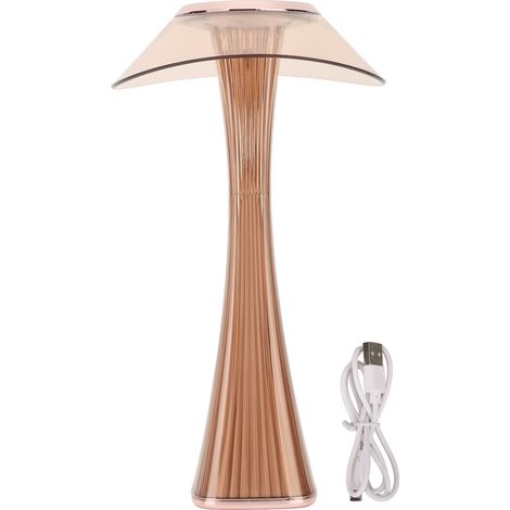Ortviai Lampe de Table LED Rechargeable sans Fil avec Capteur Tactile, 3 Températures de Couleur, Rose Or (1/5)
